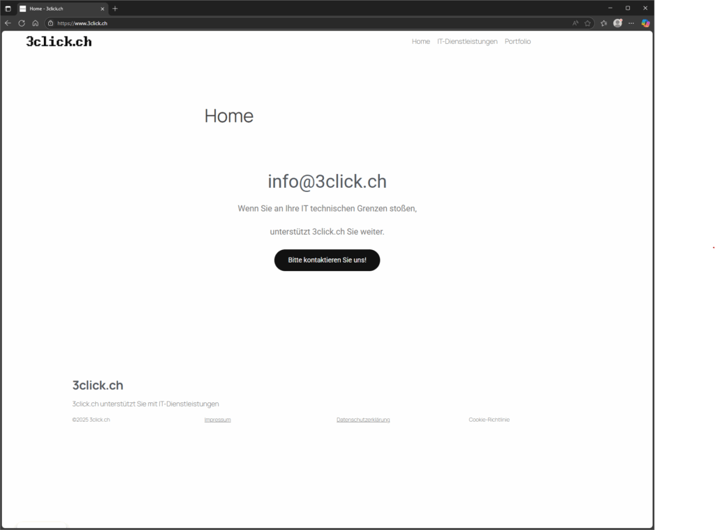 Website 3click.ch IT-Dienstleistungen Support Chur